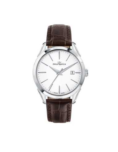 Orologio PHILIP WATCH uomo Roma pelle marrone / bianco