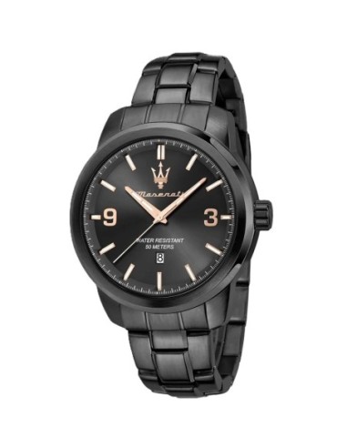 Orologio MASERATI uomo Successo datario acciaio nero