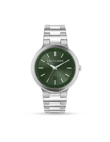 Orologio TRUSSARDI uomo Loud data acciaio / verde