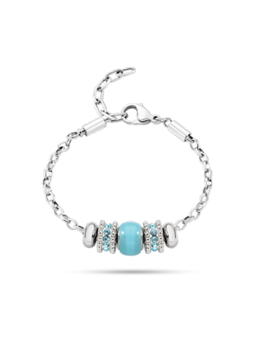 Bracciale MORELLATO donna Drops acciaio / azzurro