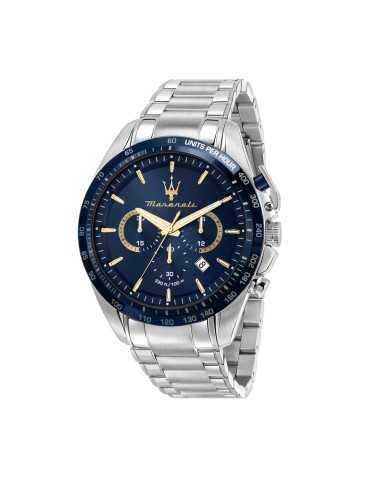 Orologio MASERATI uomo Traguardo crono acciaio / blu Limited