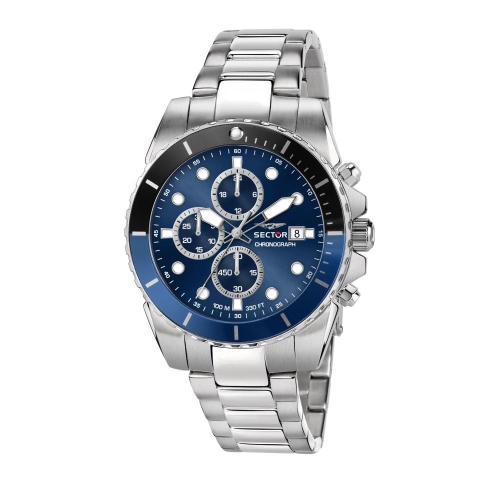 Sector 450 43mm chr blue dial br ss