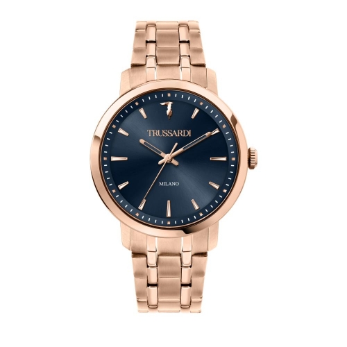 Trussardi T-couple 41mm 3h blue dial br rg